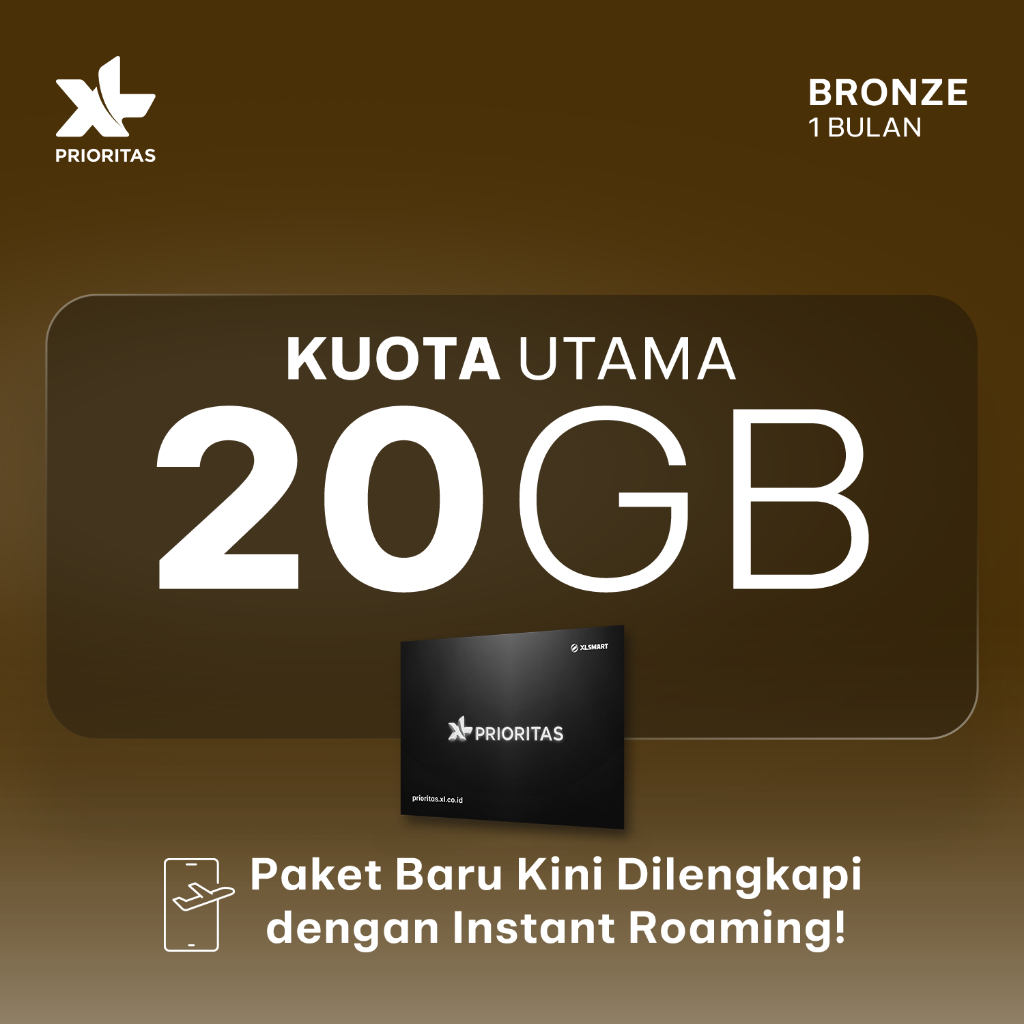 Kartu Perdana XL PRIORITAS BRONZE 20GB 1 Bulan