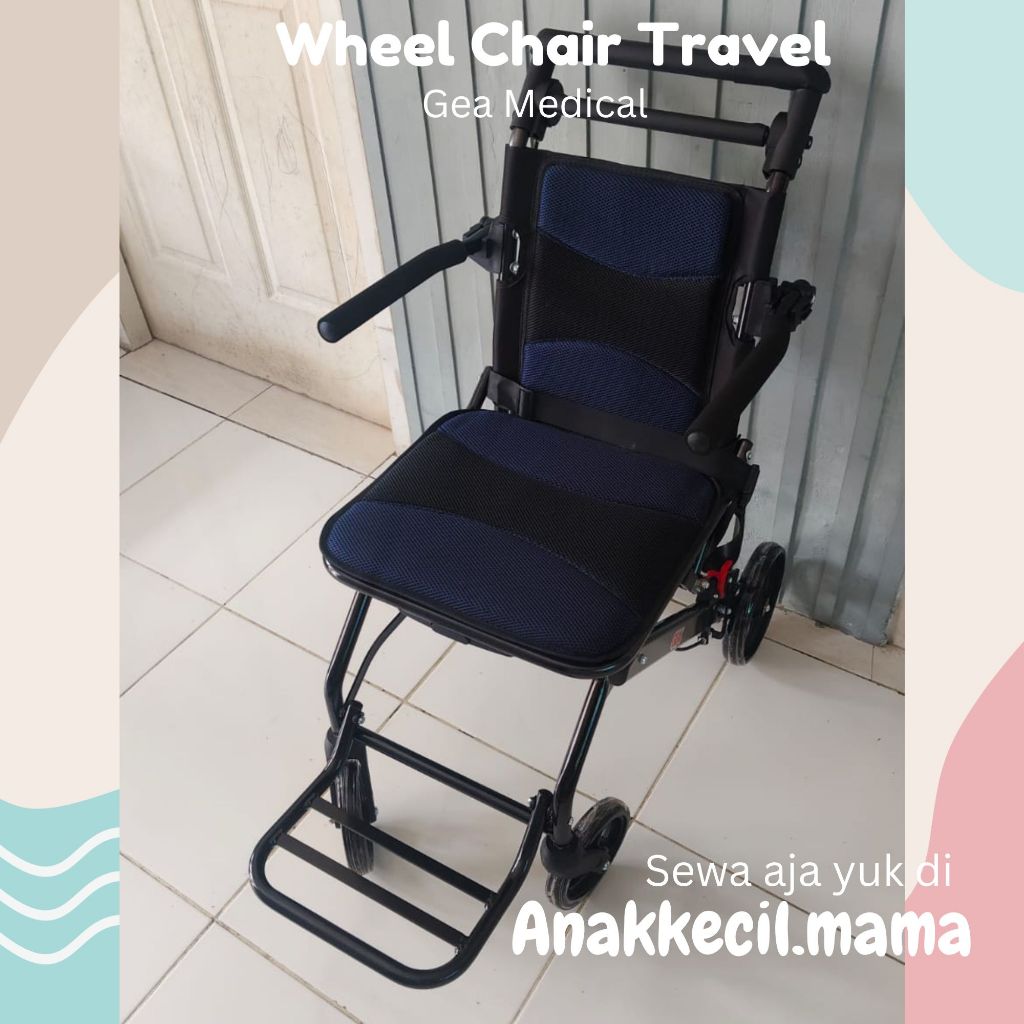 SEWA GEA Kursi Roda Travel Aluminium FS 800LAJ / sewa kursi roda dewasa