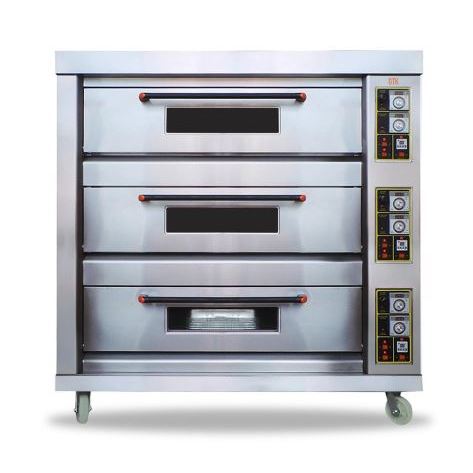 GUATAKA GTK010007 Gas Baking Oven Oven Roti Gas - Oven Roti Besar 3 Deck 9 Loyang