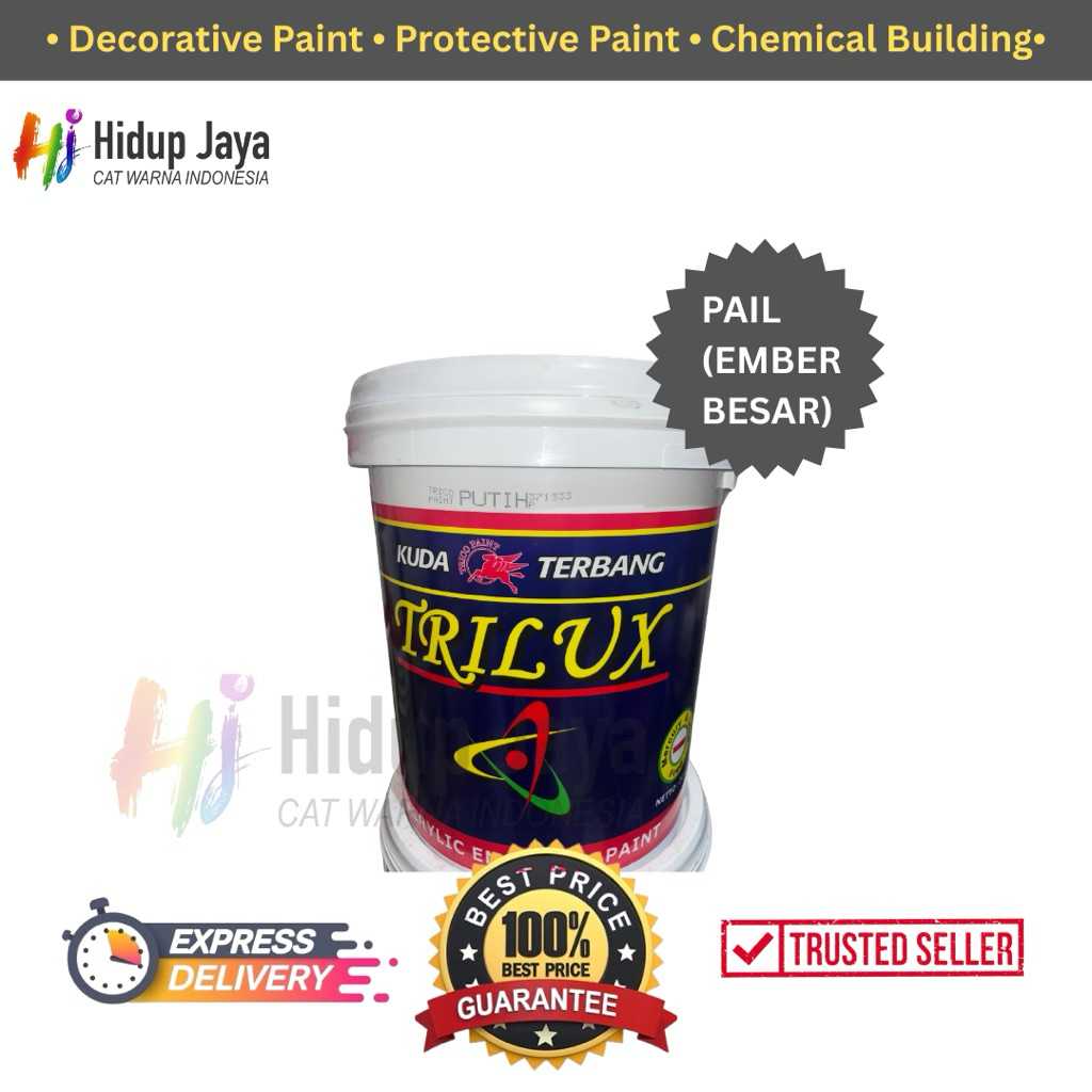 Cat Tembok / Cat Plafon / Cat Gypsum TRILUX PAIL 20 kg