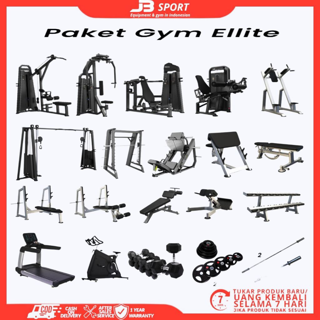 Paket usaha alat fitnes gym center alat fitnes komplit untuk usaha fitnes gym