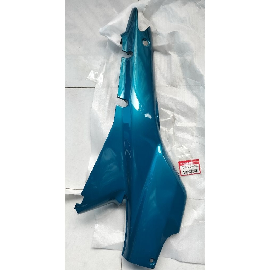64340-KEV-880FMM COVER BODY KIRI HONDA SUPRA X 100 LAMA WARNA biru tosca ORI AHM