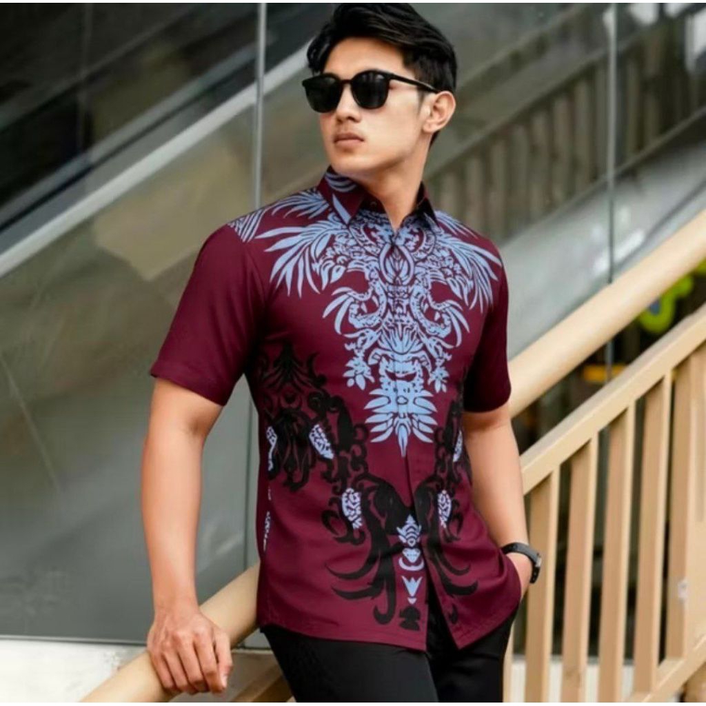 Emka Batik - Batik Pria / Batik Pria Lengan Pendek / Baju Batik Pria / Kemeja Batik Pria / Baju Bati