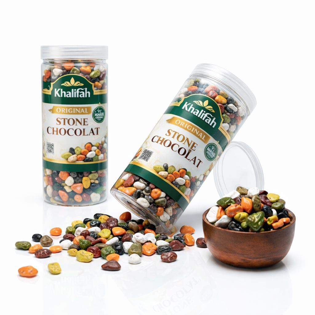 Coklat Batu Kerikil Botol 500gr | Coklat Kerikil | Coklat Batu Kerikil Halal