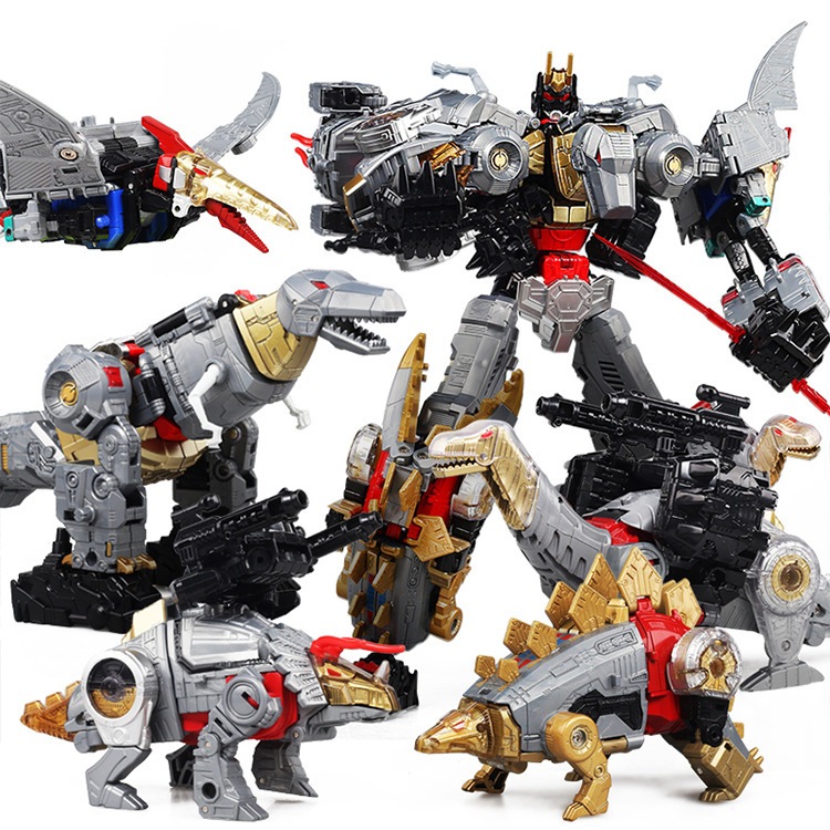 TERBARU 5iN1 KOMBINASI DINOSAUR Dino Deformation / MAINAN ANAK FIGURE ACTION COMBINE ROBOT TRANSFORM