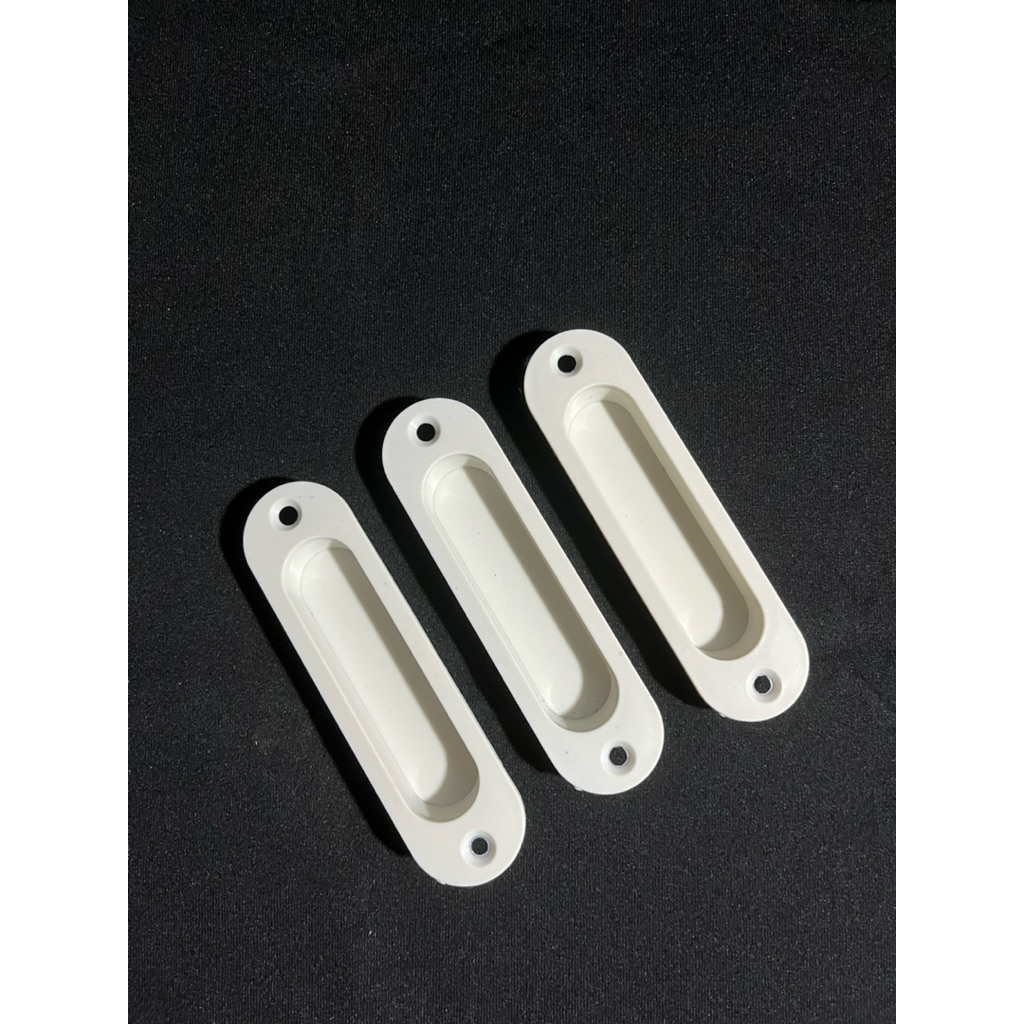 Handle Tanam Oval Plastik Tarikan Lemari Sliding Laci Minimalis Bulat Kuat Pintu Geser