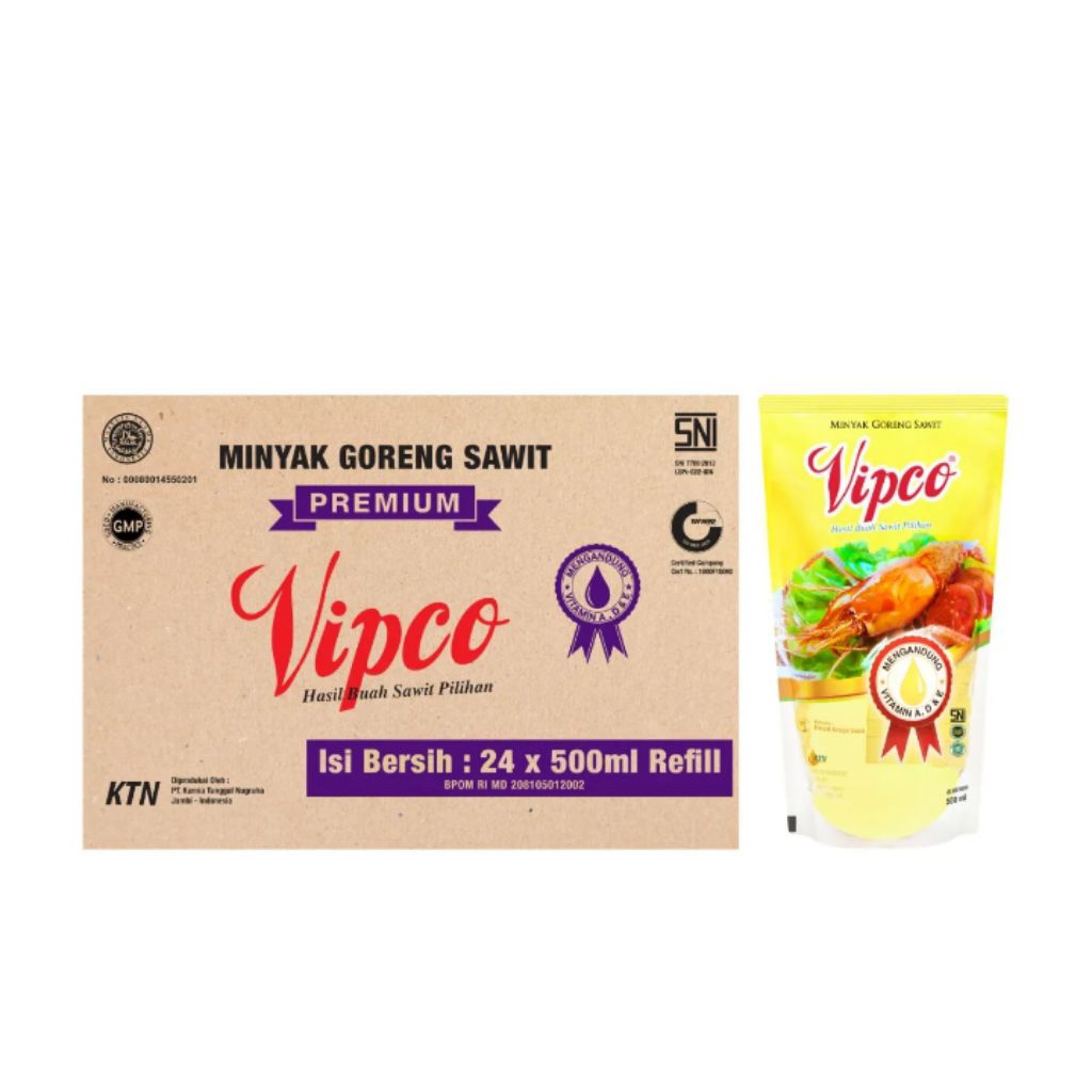 Minyak goreng vipco 500ml 1 dus,Minyak goreng vipco 1liter 1 dus,Minyak goreng vipco 2liter 1 dus