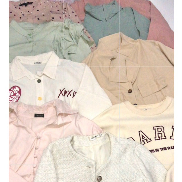 PRELOVED ATASAN UNDER 50K | OUTER KEMEJA CROP XOXO