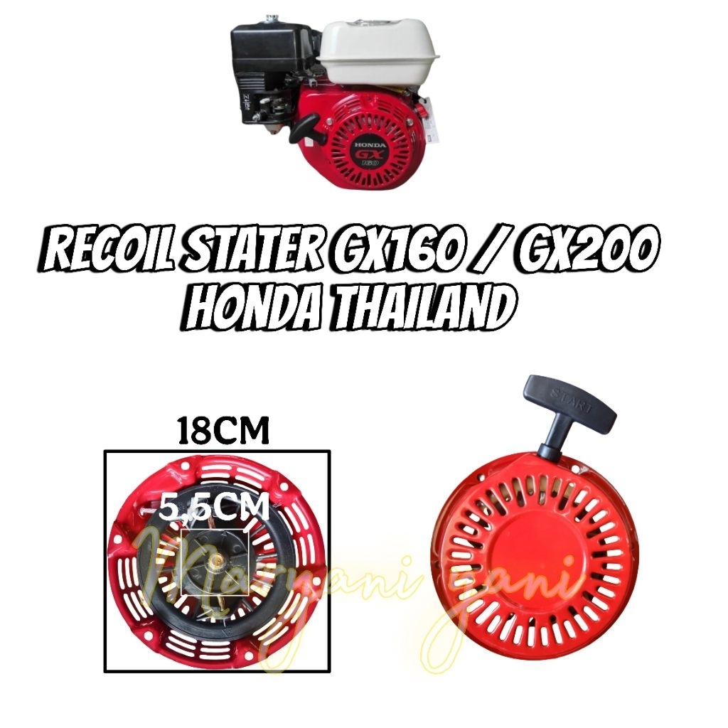 . Sparepart engine gx160 recoil starter gx160 gx200