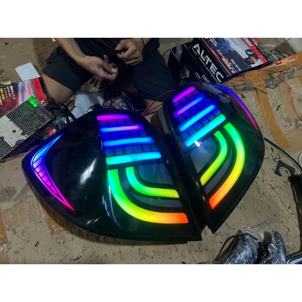 Stoplamp Jazz GE8 tahun 2008-2014 custom SMOKE RGB Matrix