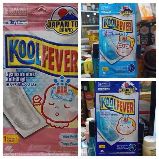 Kool Fever Bayi, Kool Fever Anak Anak dan Kook Fever Dewasa kemasan Saset untuk Kompres Demam