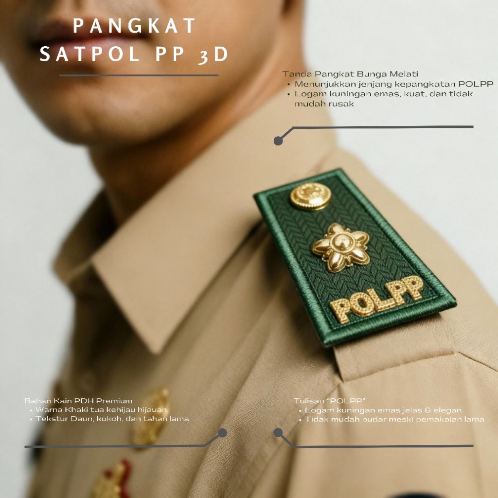 PANGKAT SATPOL PP 3D FORMAL ELEGAN