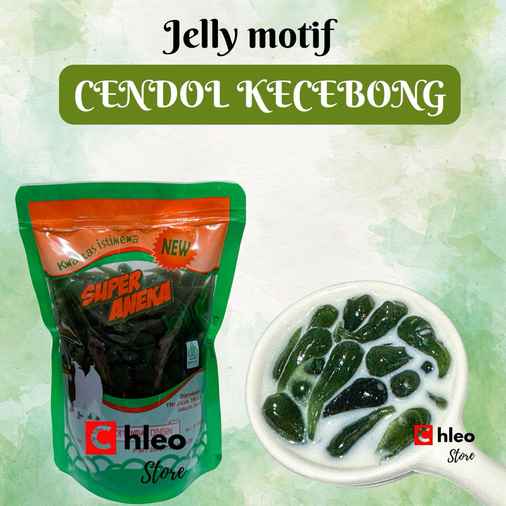 Jelly CENDOL KECEBONG  Hijau/ CENDOL / cendol kecebong / kecebong merk Super Aneka Jelly / jelly mut