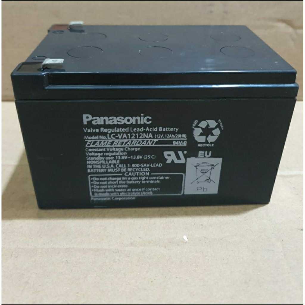 batere aki panasonic 12 v 12 ah