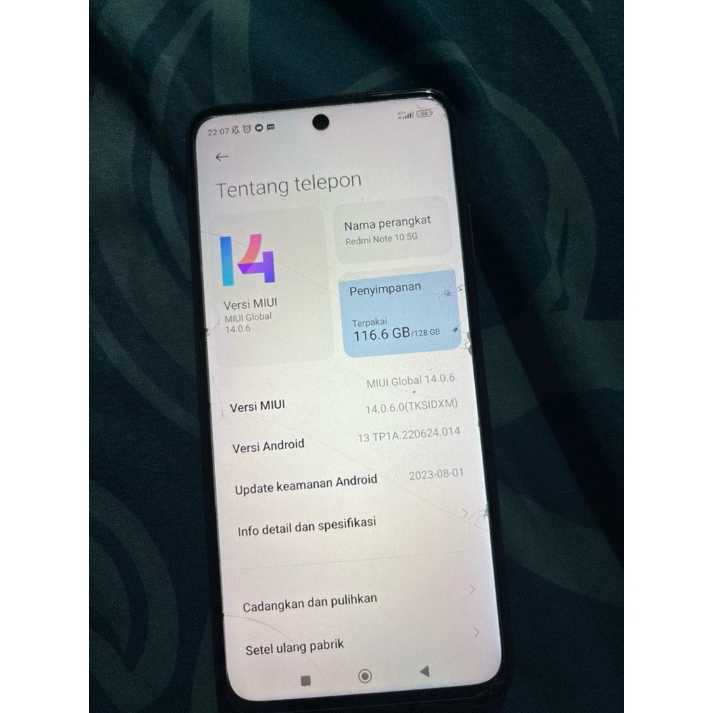 redmi note 10 5g second