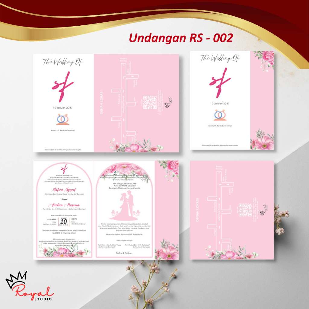 UNDANGAN PERNIKAHAN FULL COLOR DESAIN CUSTOM MEWAH 2026