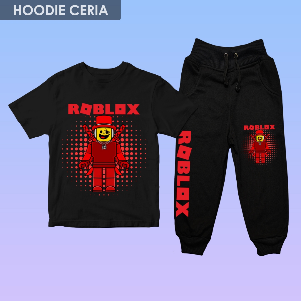 Setelan Baju Anak Gambar Roblox Sammy - Set Kaos Celana Karakter Sammy Roblox