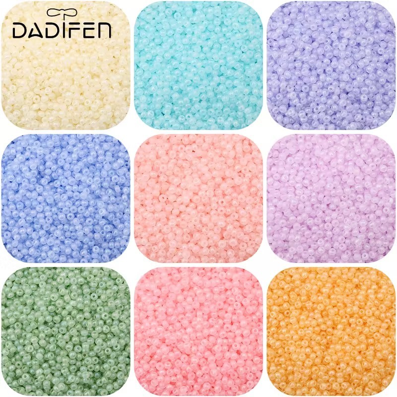 [Daidifen] 2/3/4mm 10g/bag Manik Seed Glass Warna Indah untuk Kerja Jarum dan Aksesori Pembuatan Per