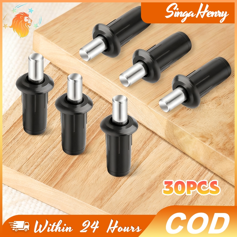 Pin Engsel Pintu Teleskopik 30PCS Bahan Plastik Kepala Besi Untuk Perbaikan Lemari Dan Kabinet