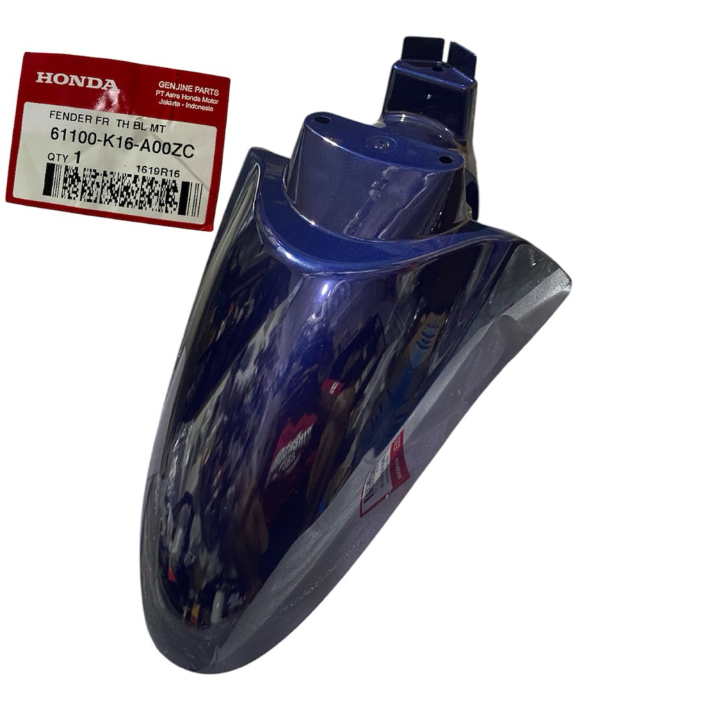 61100-K16-a00zc Slebor Spakbor Depan Scoopy Fi K16 biru dongker ori ahm 61100k16a00zc
