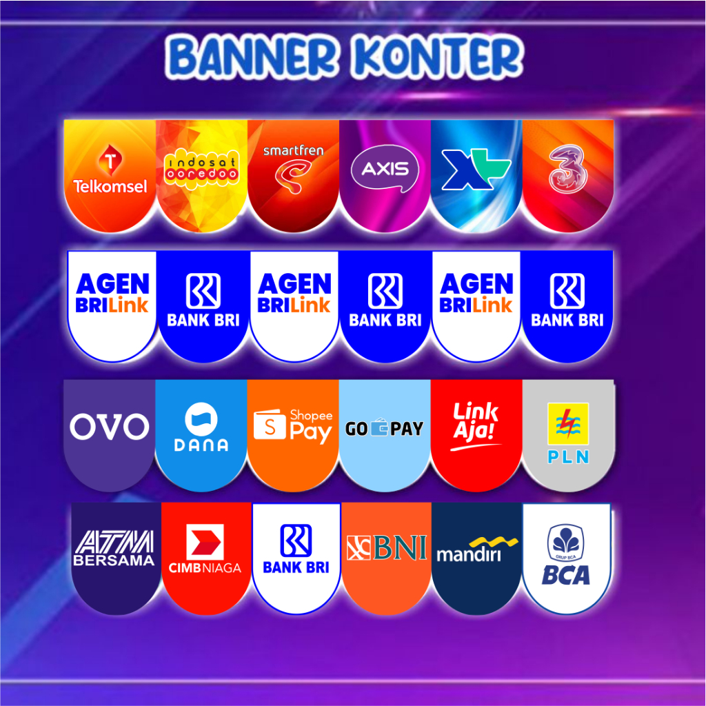 SPANDUK BANNER KONTER PULSA DAN AGEN BRI LINK