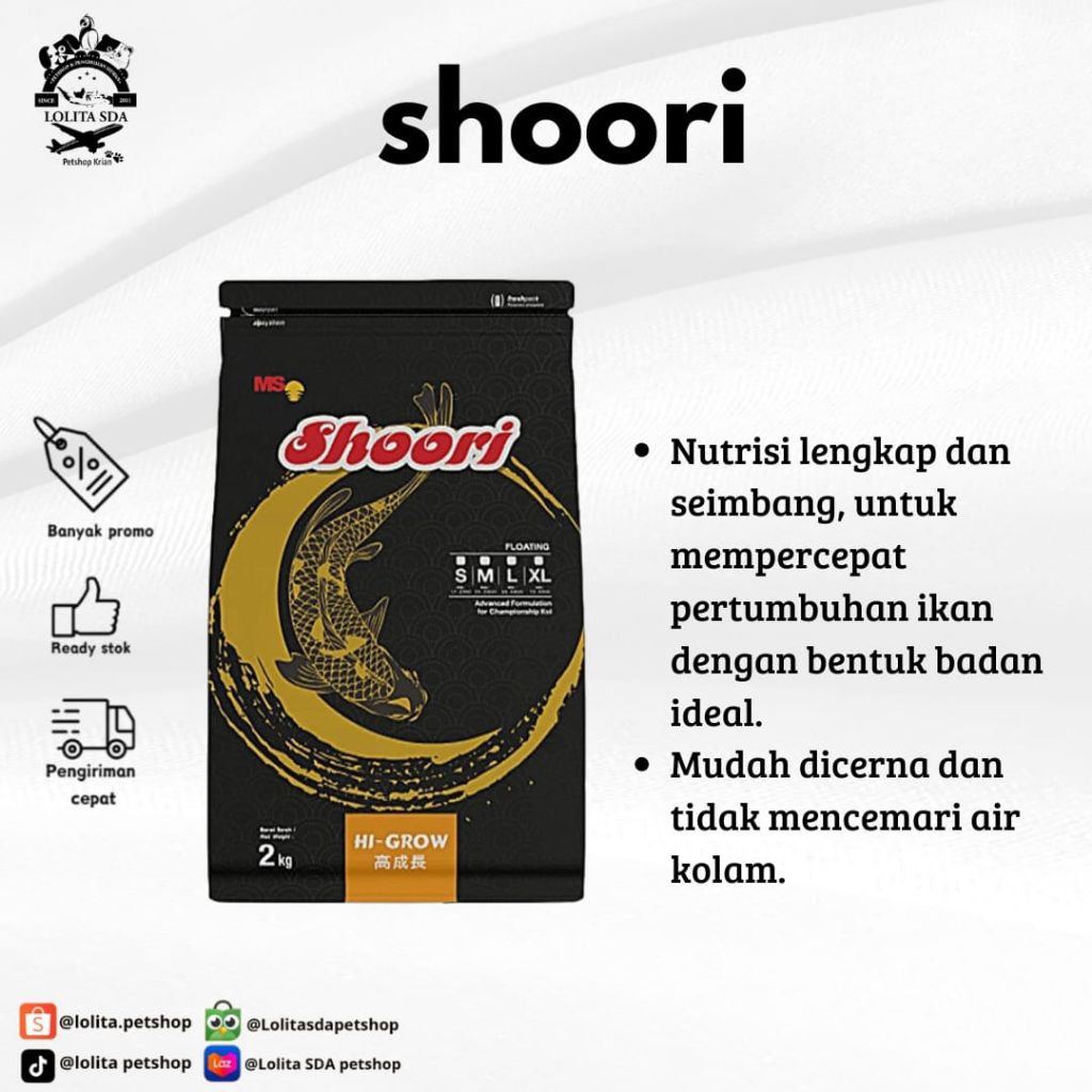 pakan ikan makanan ikan shoori spirulina