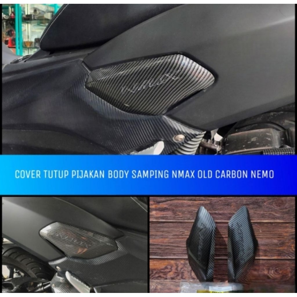 Cover Pijakan Nmax 155 Old Carbon Nemo