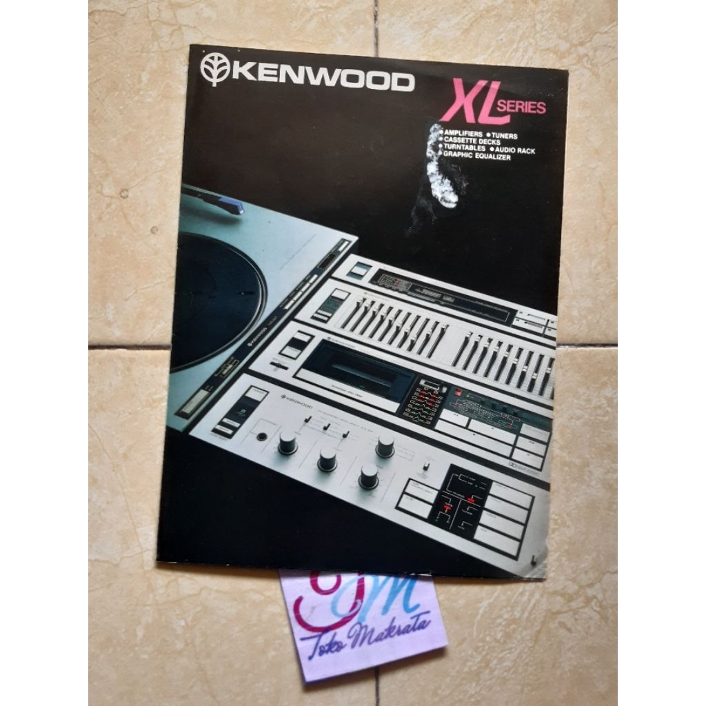 buku booklet iklan produk amplifier tuners cassette decks turn tablet audio rack graphic equalizer K
