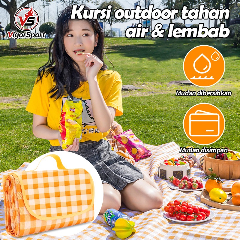 Tikar Piknik Lipat Anti Air Kain Oxford Tebal /Tikar Pantai Anti Air/Alas Piknik