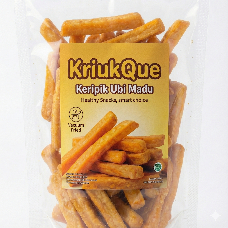 Keripik Sayuran Kering Ubi Madu Cilembu Stik Premium Crispy 100gr - Camilan Diet Sweet Potato Crunch