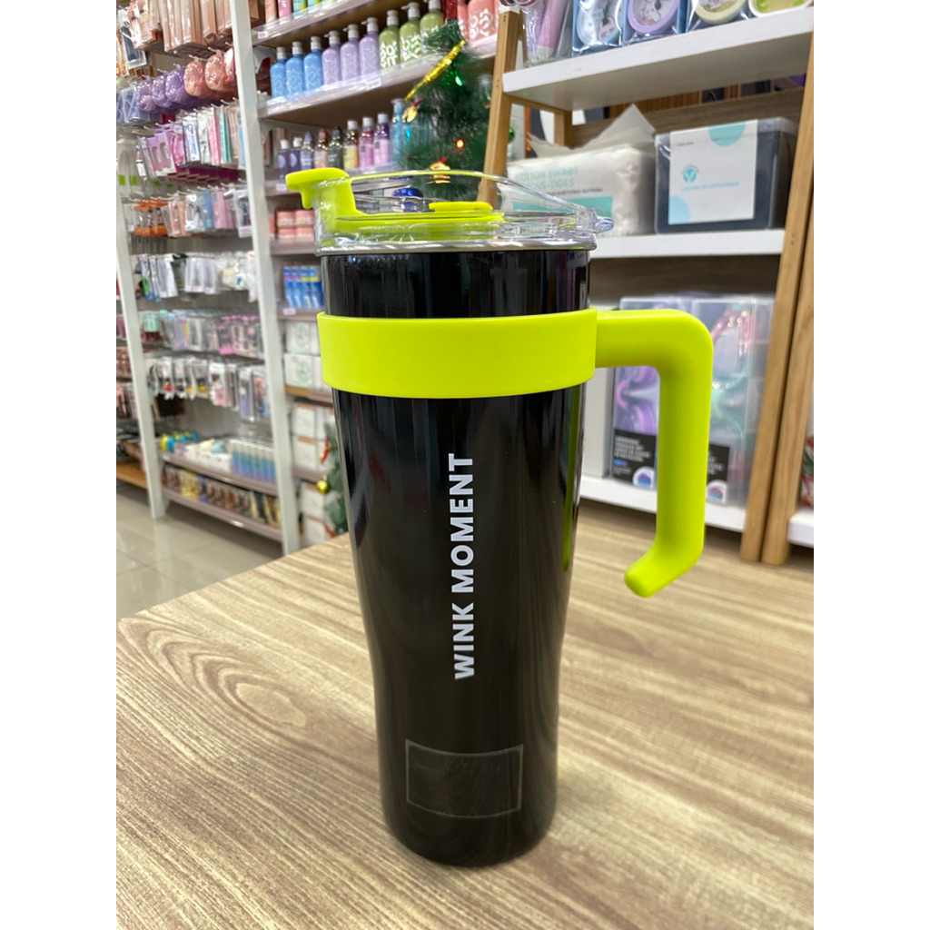Miniso Solid Color Steel Tumbler With Straw 1600ml / Miniso Tumbler Minum Stainless