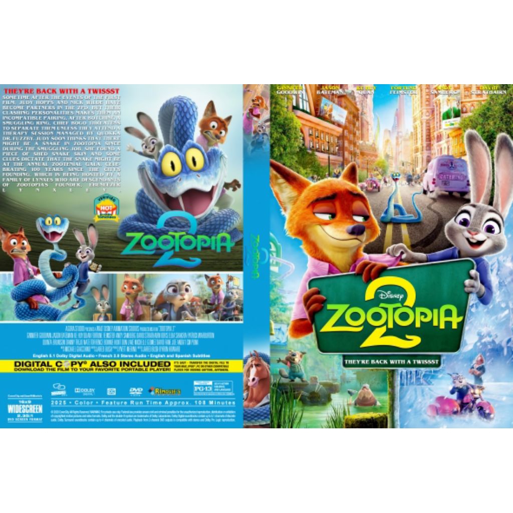Kaset DVD Filmm Zootopia 2 (2025) - kaset DVD filem Animasi Anak Zootopia 2