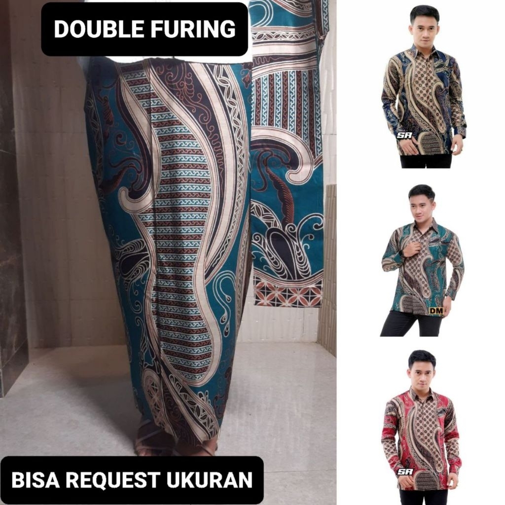 KEMEJA & ROK DOUBLE FURING PREMIUM / BAJU SERAGAM BATIK COUPLE PASANGAN SARIMBIT KELUARGA CUSTOM ANA
