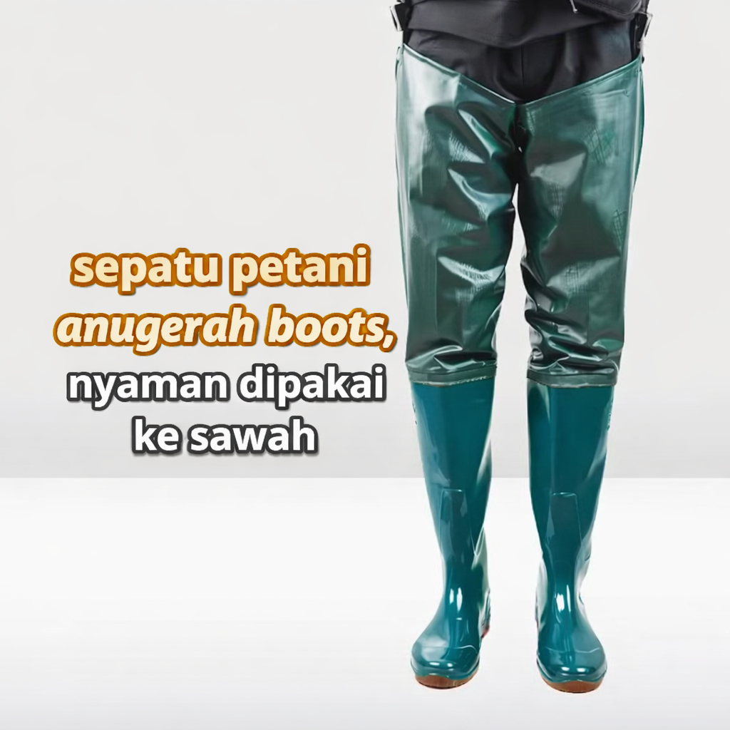 Sepatu Boot – Sepatu Bot Sawah Panjang Pria – Sepatu Sawah – Sepatu Keong Sawah Karet Anti Air