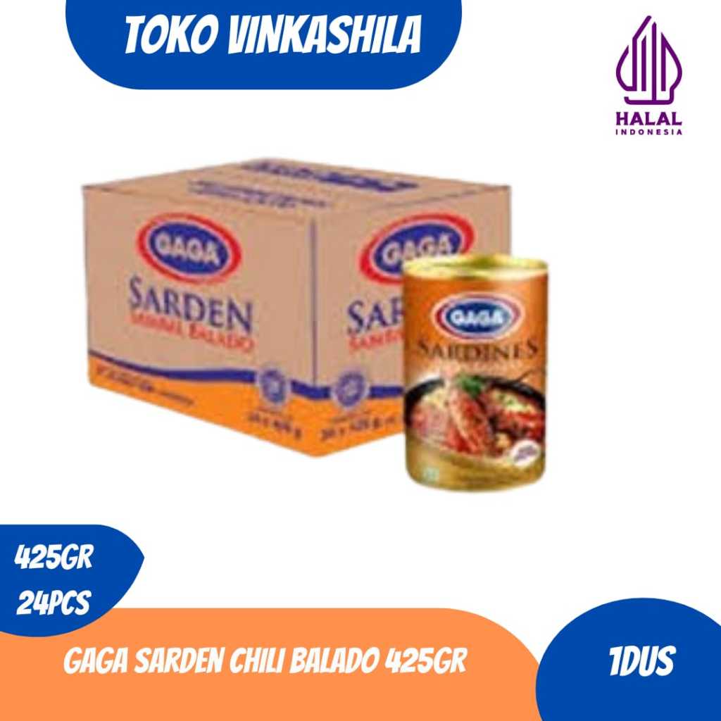[1DUS ISI 24PCS] GAGA Sarden Balado 425Gram.