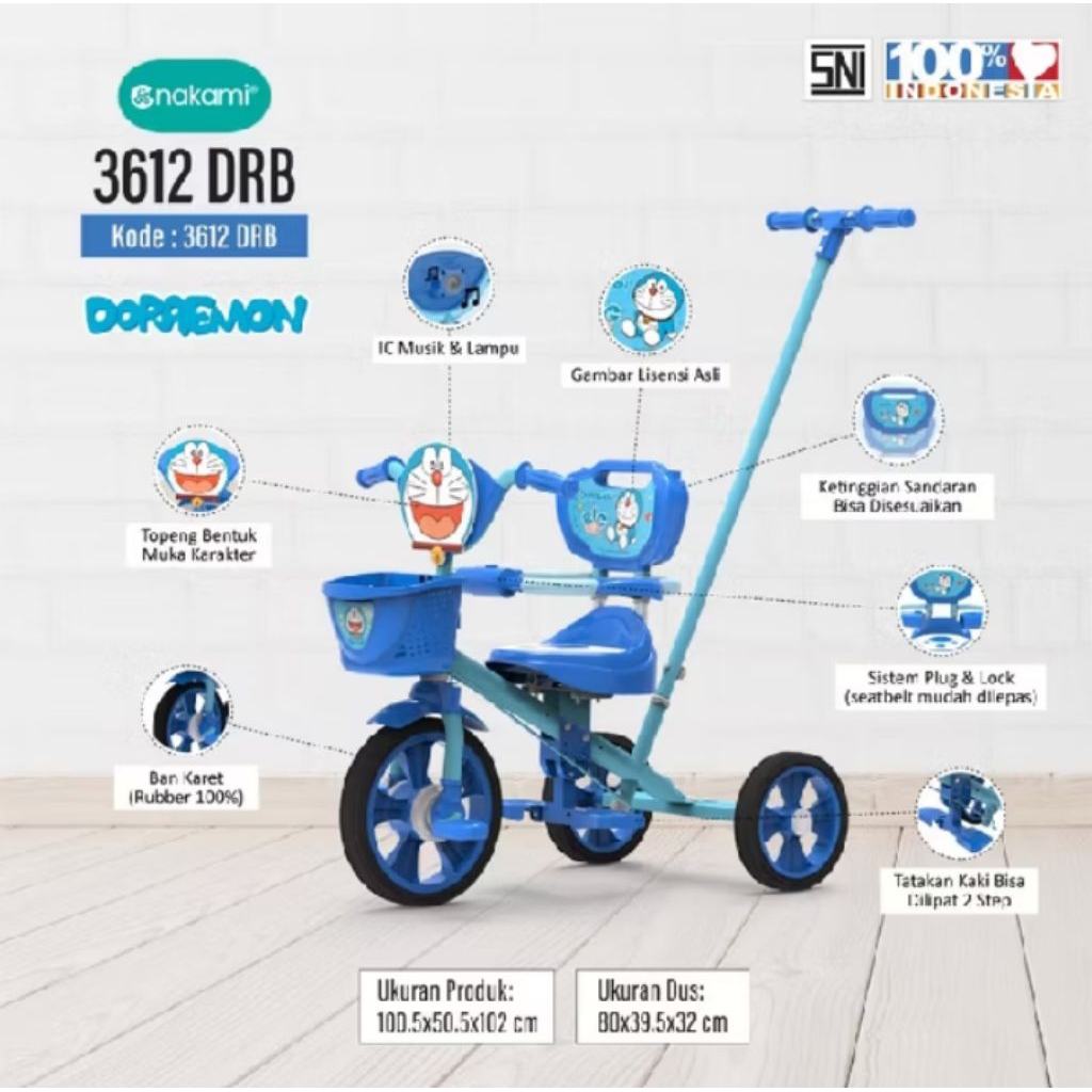 SEPEDA ANAK RODA 3 TRICYCLE NAKAMI