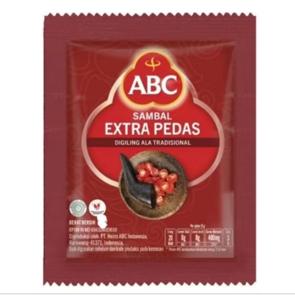 Abc saos sambal extra pedas 10sachet