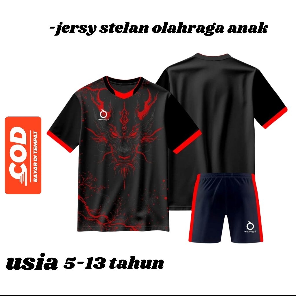Kaos Bola Anak Laki-Laki usia (5-13 tahun)