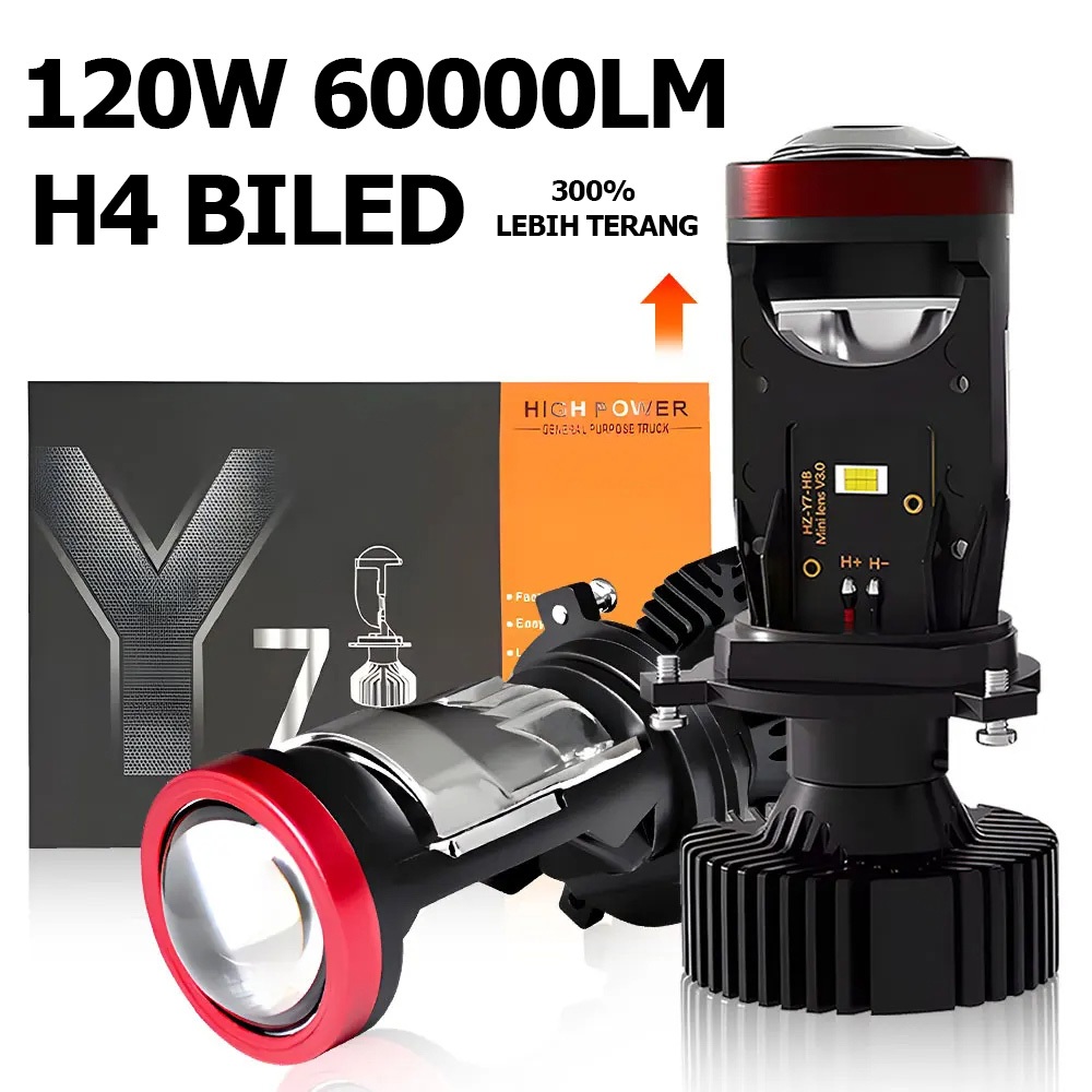 X.AUTO Lampu Depan LED Mobil H4 Y6 Y7 LED Lampu Depan Mobil Motor Super Terang Hemat Energi Projecto