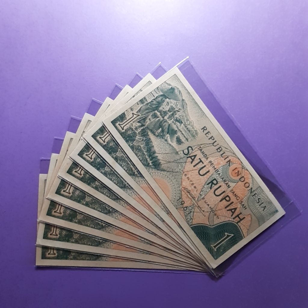 uang kuno 1 rupiah tahun 1961