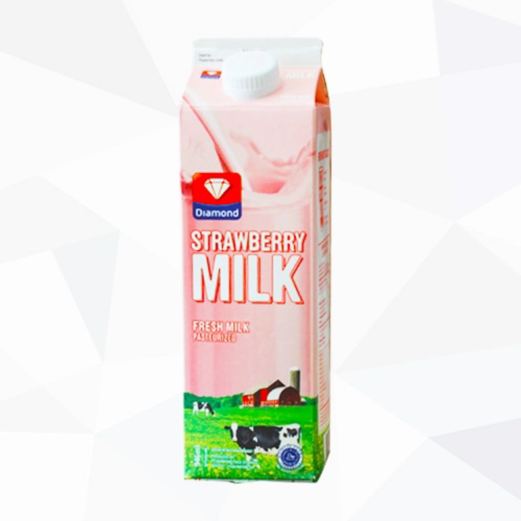 Diamond Fresh Milk Strawberry 946ml Murah