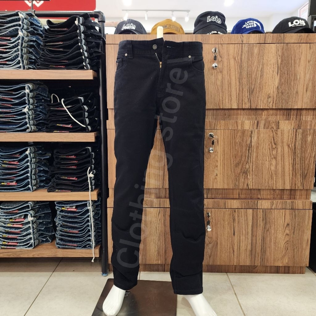 LOIS ORIGINAL celana jeans panjang pria slimfit hitam BFL2407H