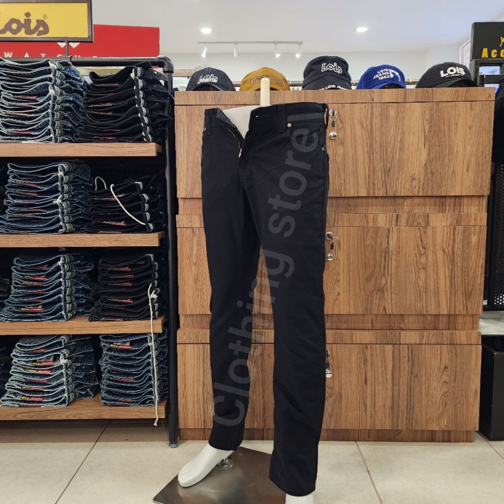 LOIS ORIGINAL celana jeans panjang pria slimfit hitam CFL121H