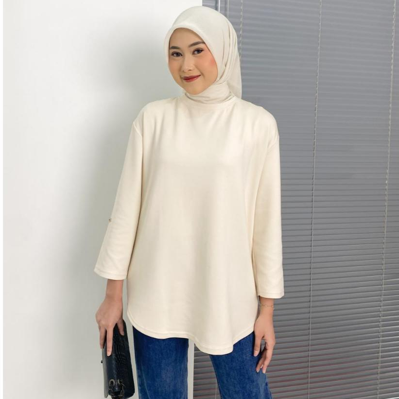 Atasan Kaos Wanita Fella Top | Kaos Wanita Casual Kekinian | Atasan Polos Premium