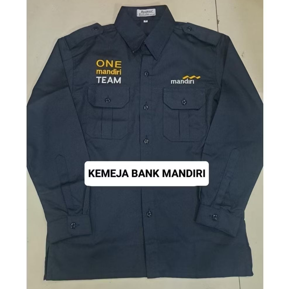 Kemeja Mandiri One Team Seragam Mandiri Baju Kerja Mandiri Pdh Mandiri One Team.