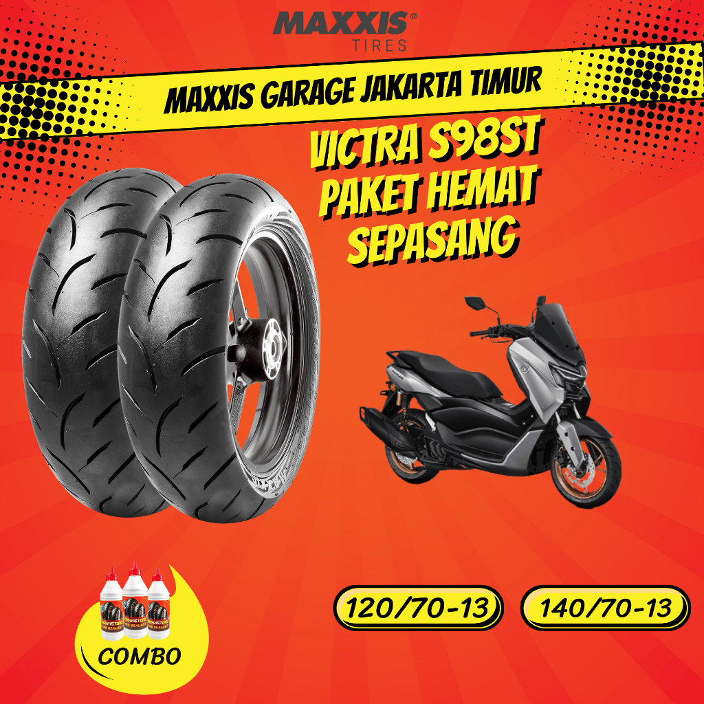 MAXXIS VICTRA / BAN MAXXIS SEPASANG 120/70-13 / & 140/70-13 TUBELESS BAN LUAR / BAN NMAX SEPASANG