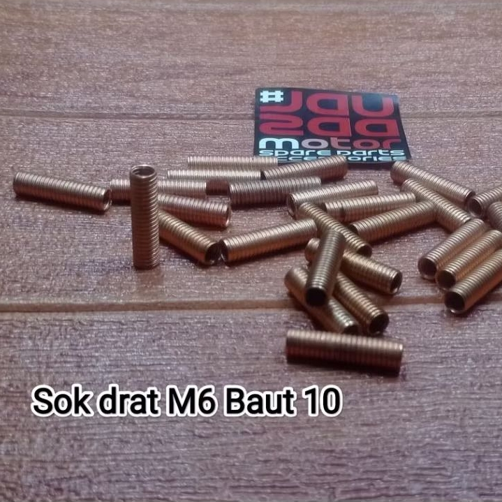 SOK DRAT BAUT 10 M6 - M8 BAHAN KUNINGAN