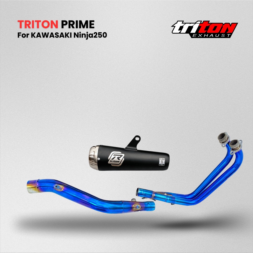knalpot kawasaki ninja 250 full system triton original