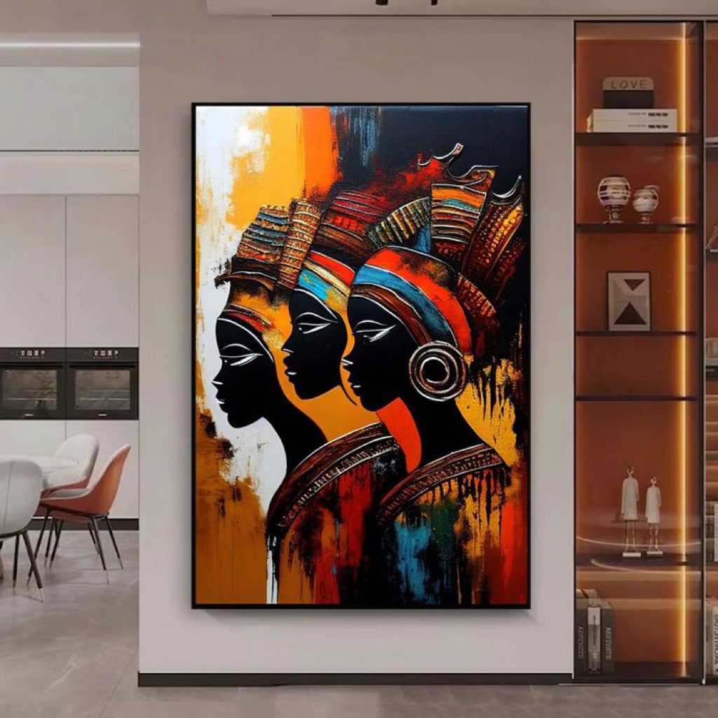 Lukisan dinding dekoratif aesthetic modern art lukisan kanvas Hiasan dinding kamar tidur dekorasi ru