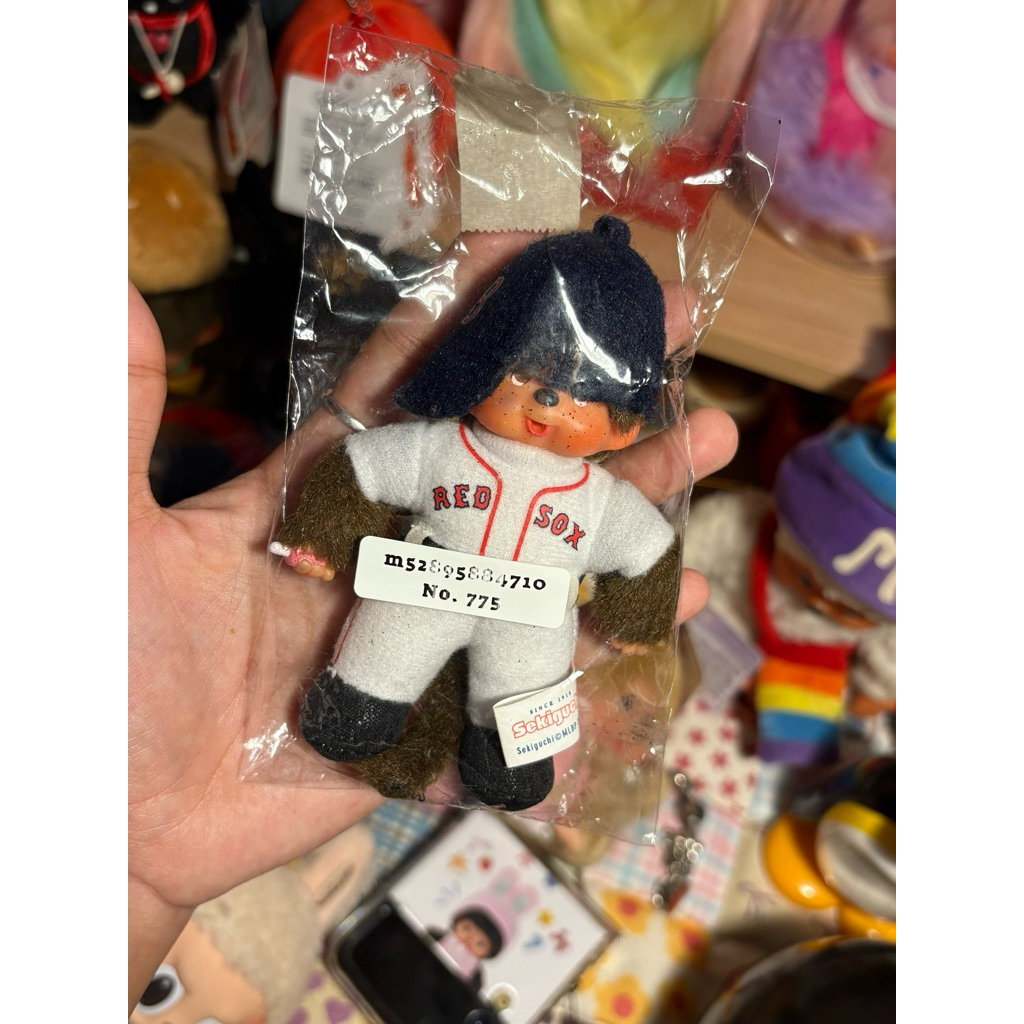 Monchhichi Baseball Keychain